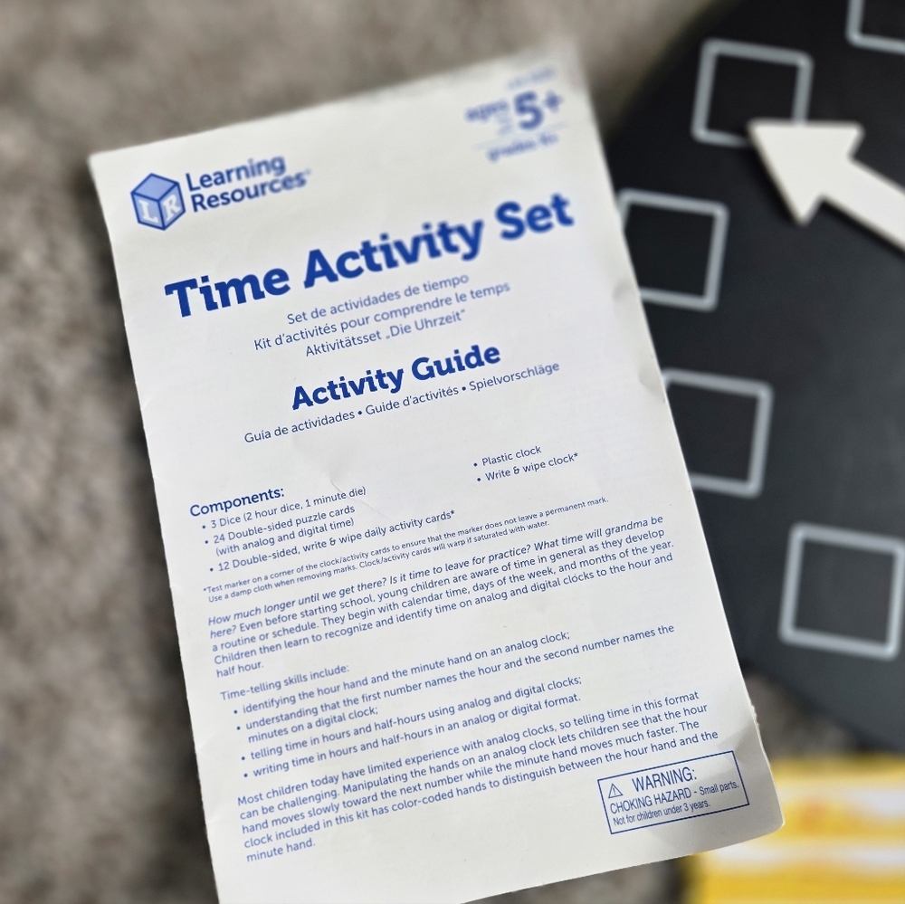 Learning Resources Time Activity Set - Yellow - Picture 2 of 10